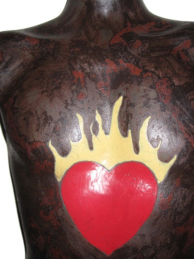 flaming heart detail