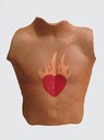 flaming heart stoneware